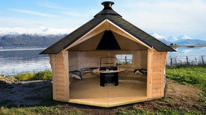 Hovedbilde Gapahuk 16.5 m2 Premium med grill og benker